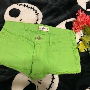 Abercrombie & Fitch Neon Green Kids Shorts